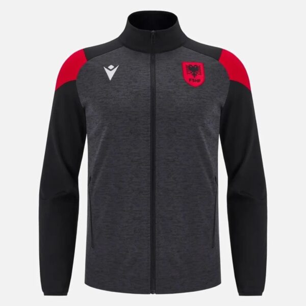 40005294 FSHF M24/25 TRVL FZIP PLY TOP VANIR BLK/RED SR